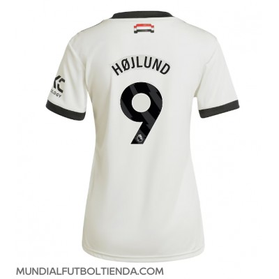 Camiseta Manchester United Rasmus Hojlund #9 Tercera Equipación Replica 2024-25 para mujer mangas cortas Camiseta Manchester United Rasmus Hojlund #9 Tercera Equipación Replica 2024-25 para mujer mangas cortas